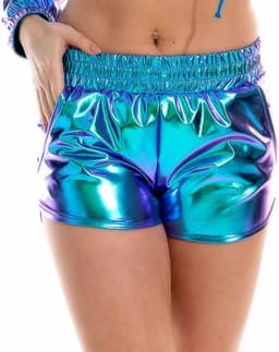 Metallic party broekje - Festival short - Dames - Rave — thumbnail 4