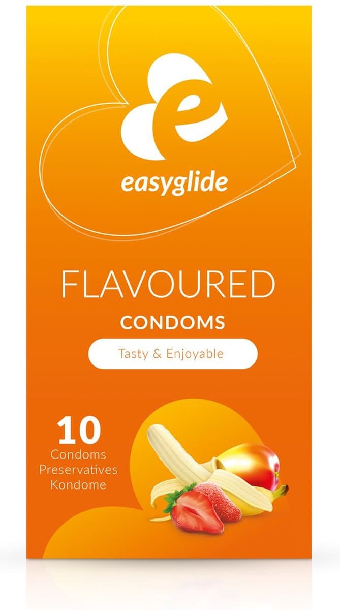 EasyGlide - Condooms met Smaakjes - Condooms met Glijmiddel - 10 stuks — afbeelding 1