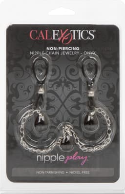 CalExotics - Nonpierce Nipple Chain Jewelry - Bondage / SM Nipple clamps Zwart — thumbnail 2