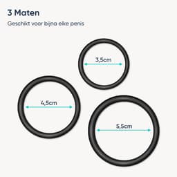 Dailyplay Siliconen Cockring - Set van 3 – Penisring voor Mannen en Koppels – Sex Toys – Seksspeeltjes Heren – Verstelbaar — thumbnail 4
