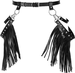 Heup harnas met kwastjes - Feest - BDSM - Outfit - Zwart — thumbnail 1