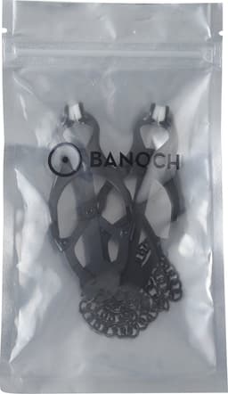 Banoch | Pinces de M. Noir | Clover Clamps - tepelklemmen zwart met ketting — thumbnail 4