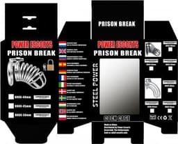 Power Escorts - Prison Break - Verstelbare Cockcage Met Slot - Kuisheidskooi  voor Mannen - Speeltje voor Mannen - Cockcage - Chasity cage - Groot Formaat -  50 mm - Big Size - BR88 - Metaal - gave Cadeaubox — thumbnail 2