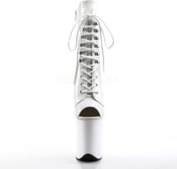 Pleaser - FLAMINGO-1021 Plateau Laarzen, Paaldans schoenen - Paaldans schoenen - 42 Shoes - Wit — thumbnail 3