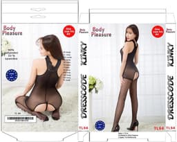 Body Pleasure TL94 Uitdagende Bodystocking – One Size – Luxe Cadeaubox — thumbnail 2
