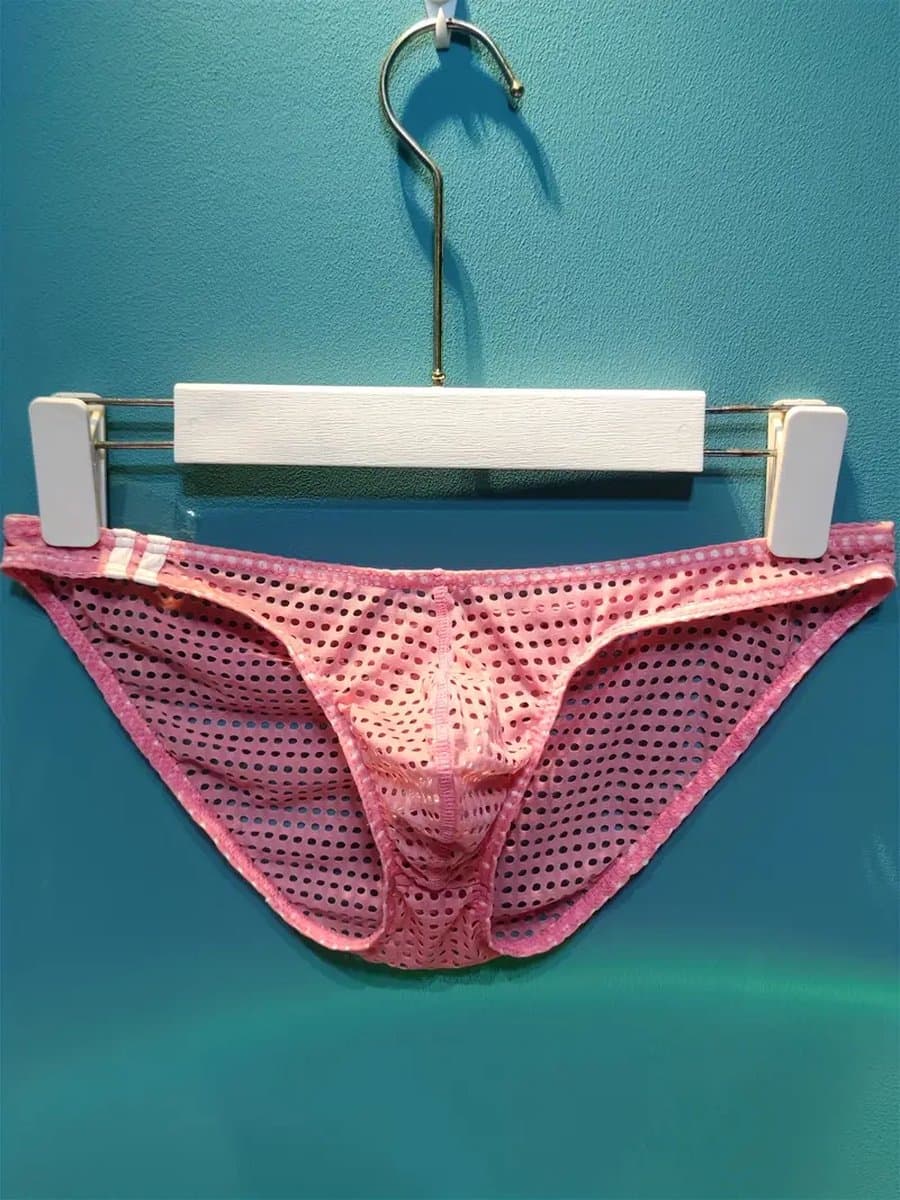 Heren slip-Oud roze-Sexy- Lingerie-Ademend-goedkoop-Opwindend — afbeelding 1