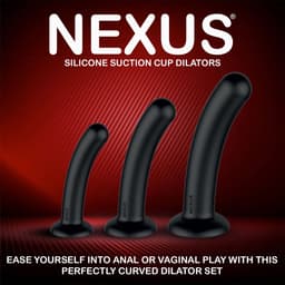 Nexus - Dilator Set Siliconen Anaal Dildos - Zwart — thumbnail 2