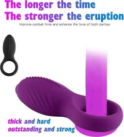 Vibrerende Cockring - silicone penis ring- G-spot stimulator -Zwart — thumbnail 4