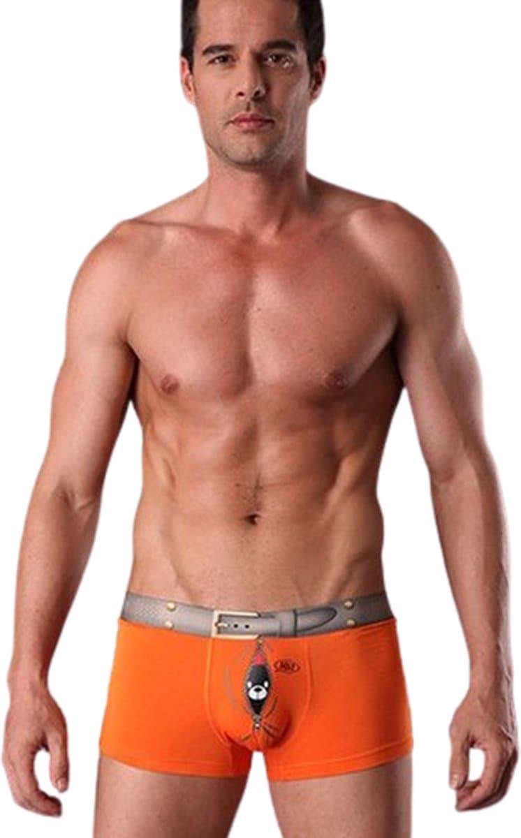 Grappige heren boxershort - Mannen ondergoed - Oranje — afbeelding 1