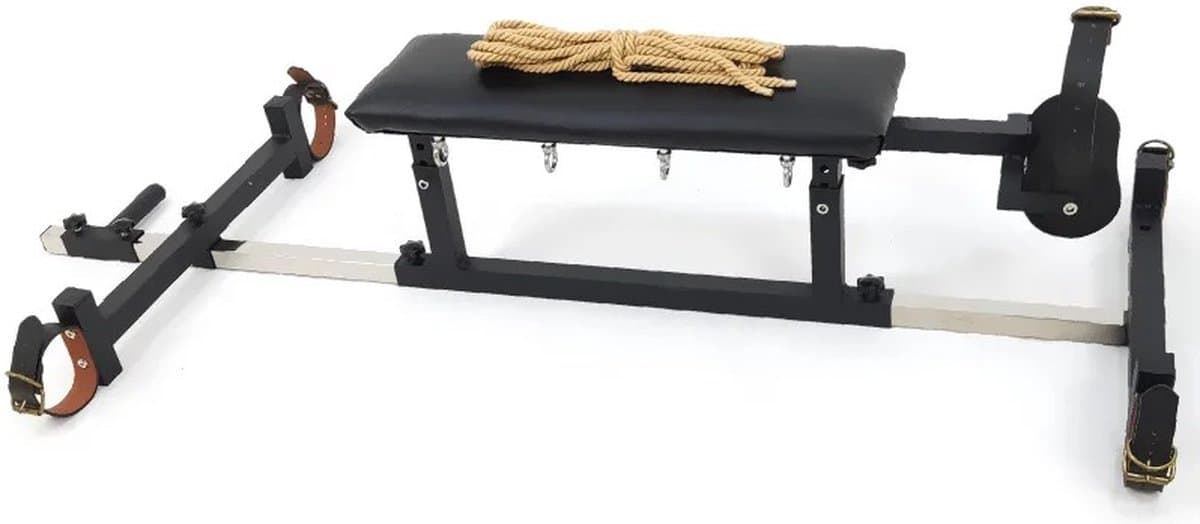 BDSM Bench - Seksmeubel - Seks - Bondage Set - Sex Bank - Leer - Extreme - Sex chair - Rope - Inclusief Touw — afbeelding 1