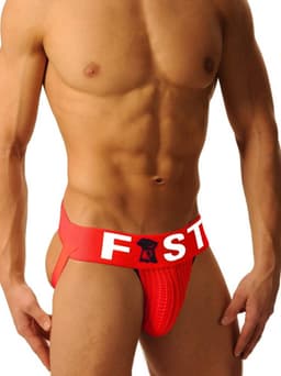 Fist Logo Jockstrap Rood maat Small — thumbnail 1