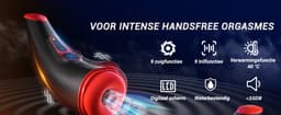LoveVlijt - Blowjob Simulator met App - Handjob Simulator - 9 Zuig en 9 Vibratiestanden - Met Verwarmingsfunctie - Zuigfunctie - Met Digitaal Display - Pocket Pussy - Seksspeeltje voor Mannen - Masturbator voor Man - Oplaadbaar - Inclusief Cockring — thumbnail 3