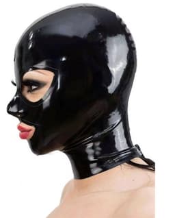 100% Latex Masker - Latex Erotiek - BDSM Masker - Fetish - Kinky Rollenspel - SM - Cosplay - Man/Vrouw - Seks - Erotisch - MET RITS - Extreme - Maat S/M/L — thumbnail 3