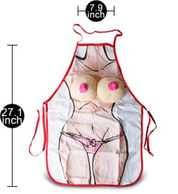 Fout Schort met Borsten – Grappig Verkleedschort met 3D Effect – Perfect voor BBQ, Verjaardag of Vrijgezellenfeest — thumbnail 4