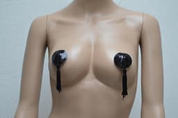 Zwarte Hartvormige Tepelstickers Tepel PlakkerTepelkwastjes Nipple Sticker — thumbnail 1