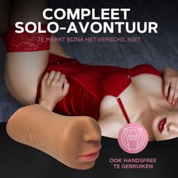 Aii Katana 3D Realistisch Masturbator + Opbergtas - Masturbator voor man - Pocket Pussy - 3 in 1 Vagina, Anus en Mond - Sex toys voor mannen - Licht Getint — thumbnail 5
