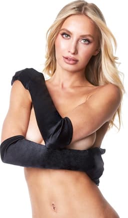Baci - Satin Opera Handschoenen - Zwart — thumbnail 4