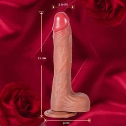 TipsToys® Stotende Dildo met Zuignap - 4-in 1 Realistische Vibrator met Balzak - Levensechte Warmte, Rotatie & Thrusting - 3.9⌀ cm Prostaat en G Spot Stimulator - Seksspeeltjes Mannen, Vrouwen & Beginners - Anaal Sex Toys — thumbnail 2