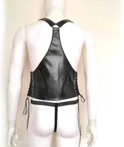Lederen Body Harnas met Onderbroek - BDSM Set - Lingerie - Heren - String - Fetish — thumbnail 4