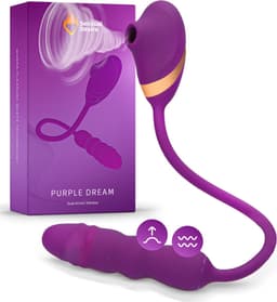 Sensual Desire® Purple Dream – Clitoris Stimulator met Tongbeweging – Stotende Dildo Vibrator – Dual Action – 10 Standen — thumbnail 1