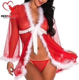 Erotische kerst kleding | Kerstvrouw | Sexy kleding | Lingerie Dames | Feestdagen | Kerstmis | Hoge kwaliteit — thumbnail 1