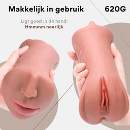 ME'ADAM Melange™ - 3D Realistische Masturbator - Inclusief opbergtas & glijmiddel - 3 in 1 - Vagina, Anus & Mond - Sex toys voor mannen - Realistische vagina - Pocket Pussy - kunstvagina — thumbnail 5