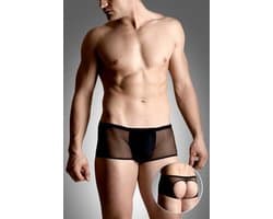SoftLine sexy doorzichtige boxer met open achterkant zwart XL