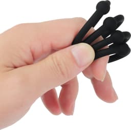 Banoch | Cockring set 11 delig | zwart siliconen en verstelbaar | diameter Ø 25/28/30/32/40/45/50 mm — thumbnail 5