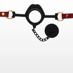 Kinky Gag met Stop - Mondknevel - Open Gag - Ballgag - Gagball - Ball Gag - BDSM Toys - Bondage Speeltje - Seksspeeltje voor hem en haar - Sex Toy — thumbnail 2