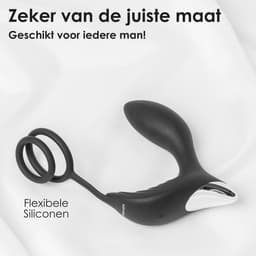Time 4 Joy® Prostaat Vibrator mannen - Prostaat Stimulator - Sex toys voor mannen - Buttplug & Cockring - Met Afstandsbediening - Zwart - Inclusief spannend E-book - Inclusief Glijmiddel 100ML — thumbnail 3
