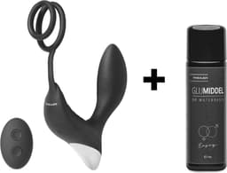 Time 4 Joy® Prostaat Vibrator mannen - Prostaat Stimulator - Sex toys voor mannen - Buttplug & Cockring - Met Afstandsbediening - Zwart - Inclusief spannend E-book - Inclusief Glijmiddel 100ML — thumbnail 1