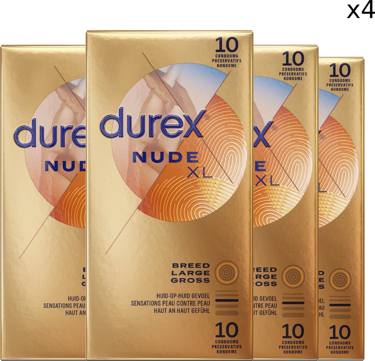 Durex Condooms Nude XL 10st - 4 Stuks - Voordeelverpakking — afbeelding 1