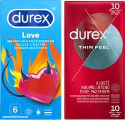 Durex - Condooms Love 6st - Thin Feel Close Fit 10st — thumbnail 1