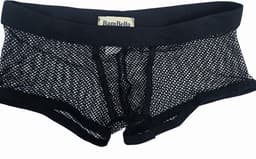 BamBella® Boxer short XS/S -kant voor mannen - doorzichtig Erotische Sexy Lingerie Heren - Zwart mannen ondergoed slip — thumbnail 3