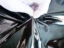 BamBella® - Minirok - S M - LATEX en stof Ultra korte rok - - Sexy Erotische dames fetish kleding - — thumbnail 4