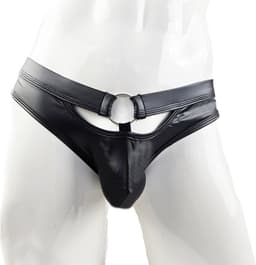 BamBella ® Slip Onderbroek - Maat S - MAT glans - Zwart BDSM kleding erotische heren kleding — thumbnail 1