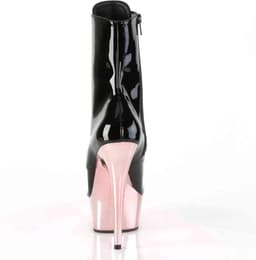 Pleaser Enkellaars -44 Shoes- DELIGHT-1020 US 13 Zwart/Roze — thumbnail 4