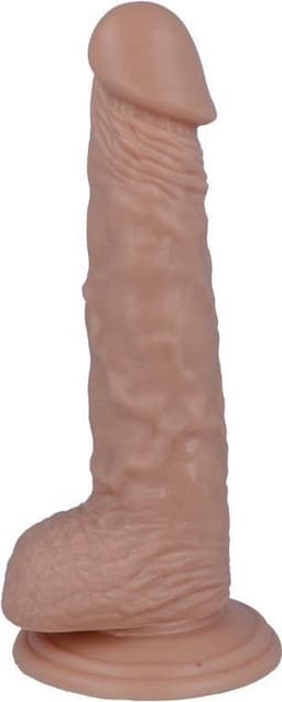 Mr. Intense - dildo - dildo vibrator - dildo vrouwen - dildo mannen - dildo anaal - dildo xxl  - beige - flexibel - 18,5cm Ø 3,2cm / sex / erotiek toys — thumbnail 5