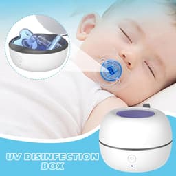 Reinigingsdoos Fopspeen - Beschermhoes UV - Hygiënisch Reinigen - Waterdichte UV-technologie - 10 cm - Wit — thumbnail 3