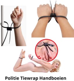 Tiewrap Handboeien – Erotische Nylon Bondage Handboeien – Sexy BDSM Accessoire – Plastic Cable Tie Handcuffs – 2 Stuks — thumbnail 3
