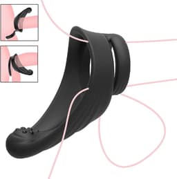 Quick Relief Perineum Teaser™ - Cockring - Perineum Massage - Siliconen Penis Ring - Perineum stimulatie - Penis Ring - Sex Toys voor Mannen - 3 cm - Zwart — thumbnail 4