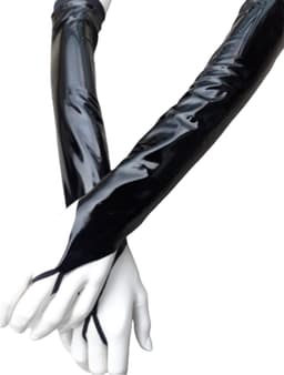 Handschoenen van Datex (Mix latex en stof ) L/XL Sexy kinky fetish accessoire — thumbnail 3