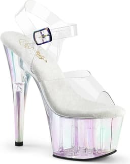 Pleaser - ADORE-708HT Sandaal met enkelband, Paaldans schoenen - US 14 - 45 Shoes - Transparant — thumbnail 1