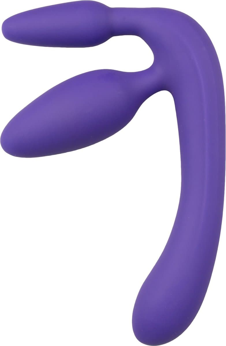 You2Toys - Drie Dubbele Voorbind Dildo - Paars - Vrouw - Speeltjes - Strapon - voorbinddildo - Dildo - Vibrator - Penis - Buttplug - Sexy - Tril ei - Erotische - Man - Dames — afbeelding 1