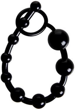 Anale Kralen I Anal Beads I I Buttplug I Anaal Plug I Butt Plug I Gevorderen I 10 Kralen I 31 CM Lengte I 25 CM Inbrenglengte I Siliconen I Zwart — thumbnail 2