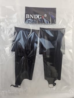 BNDGx® - 100% LATEX Handschoenen - Maat L/XL - Lang Zwart BDSM SM sexy glans handschoen vingerloos BDSM Rubber Fetish SM rollenspel kleding — thumbnail 4