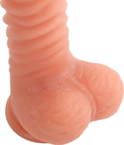 Banoch | Dildo siliconen ribbel | Beige — thumbnail 4