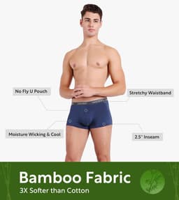 Herenslip Bamboe - Ademende Onderbroek - Dagelijks Comfort - Ruime Pouch Ontwerp - 4 Pack — thumbnail 2