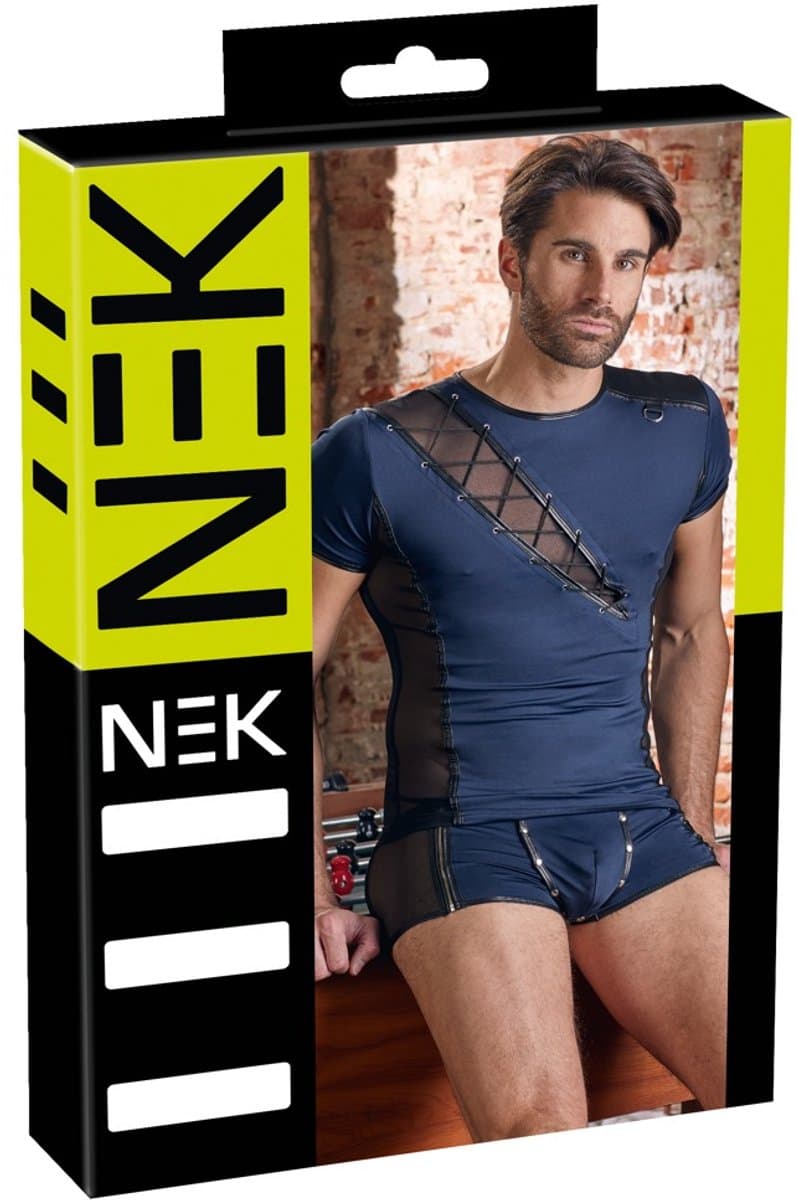 Stijlvolle Mannen Shirt met Fetish Elementen — afbeelding 1