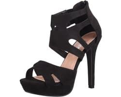 Dames Pumps Open Teen Hoge Hakken Chunky Zomermodellen
